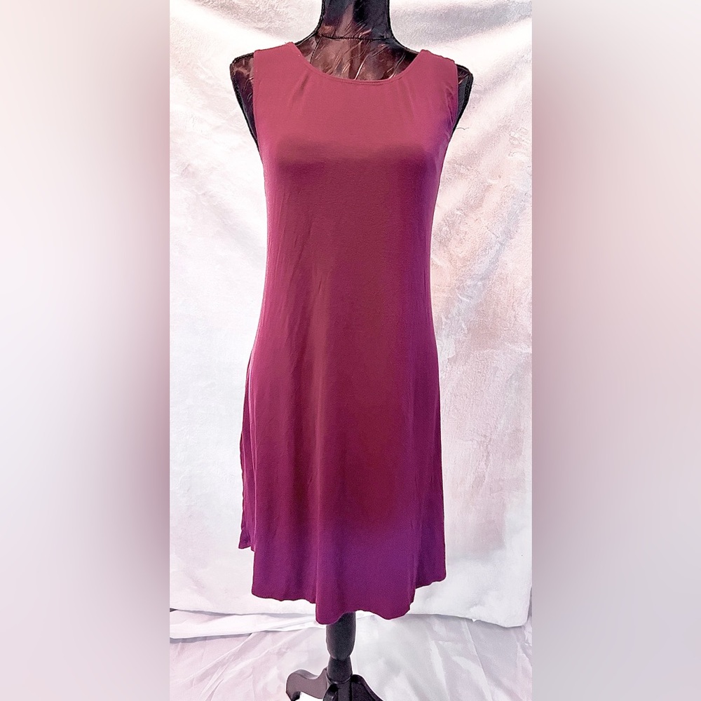 Elegant Purple Sleeveless Dress